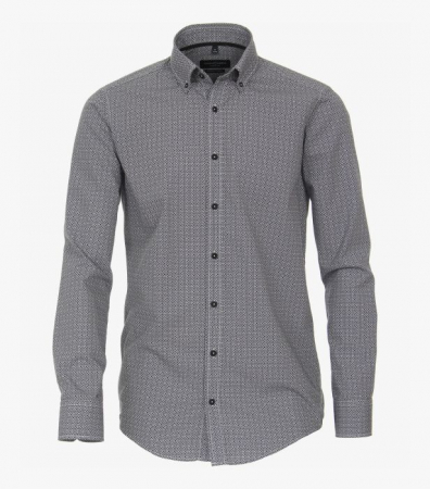 Camasi - Camasa bumbac barbati CASA MODA Green CasualFit albastru print