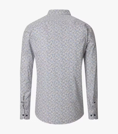 Camasa bumbac barbati CASA MODA CasualFit cerculete bej/albastru [1]