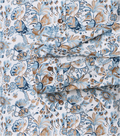 Camasa bumbac barbati VENTI BodyFit albastru floral [3]