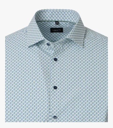 Camasa bumbac barbati VENTI ModernFit verde cerculete [1]