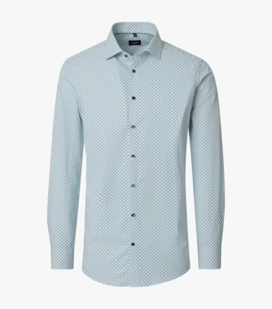 camasi imprimeuri diverse - Camasa bumbac barbati VENTI ModernFit verde cerculete