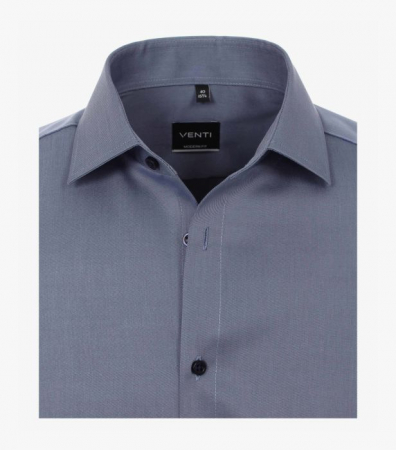 Camasa bumbac barbati VENTI uni Modern Fit bleumarin [2]