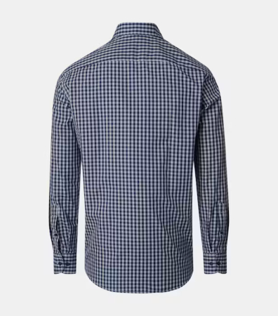 Camasa bumbac dobby barbati CASA MODA CasualFit albastru patratele [1]