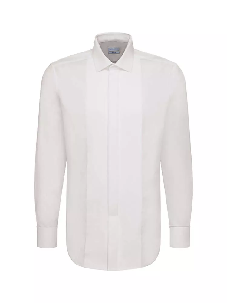 camasi maneca lunga - Camasa ceremonie bumbac barbati SEIDENSTICKER 156894 Regular Plisse alb