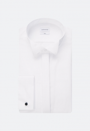 Camasa ceremonie NON IRON bumbac SEIDENSTICKER Slim pentru papion alb [1]