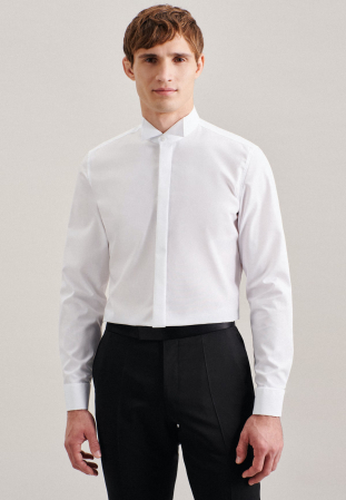 Camasi - Camasa ceremonie NON IRON bumbac SEIDENSTICKER Slim pentru papion alb