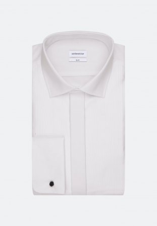 Camasa ceremonie Plisse bumbac NON IRON barbati SEIDENSTICKER Slim alb [3]