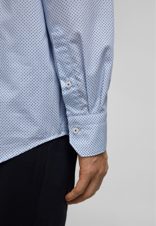 Camasa bumbac barbati HECHTER Shape bleu stelute bleumarin [2]