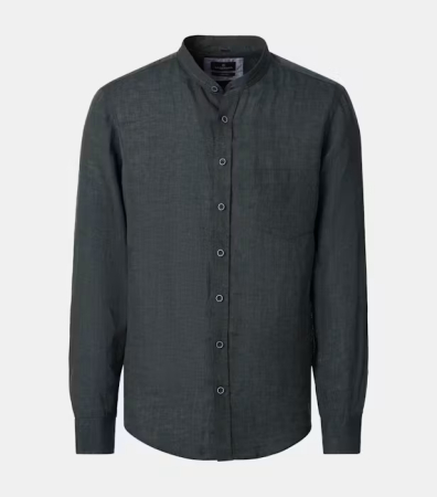camasi casual - Camasa tunica in barbati CASA MODA CasualFit verde inchis