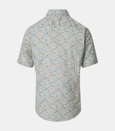Camasa maneca scurta in/bumbac barbati CASA MODA CasualFit portocaliu floral [1]