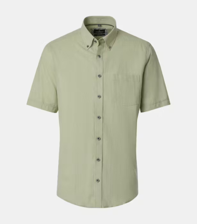 camasi maneca scurta - Camasa in/bumbac barbati CASA MODA CasualFit verde deschis