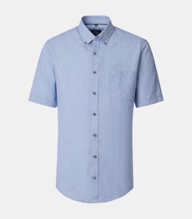 camasi casual - Camasa  in/bumbac maneca scurta  barbati CASA MODA bleu