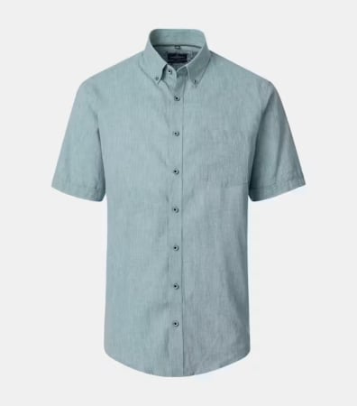 camasi casual - Camasa  in/bumbac maneca scurta  barbati CASA MODA verde deschis