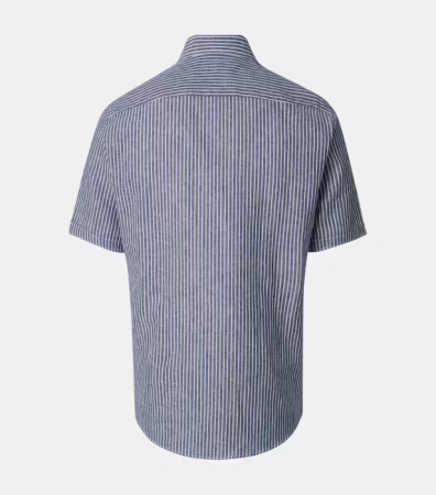 Camasa in/bumbac barbati maneca scurta CASA MODA Navigation bleumarin dungulite [1]