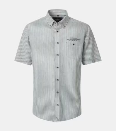 camasi casual - Camasa in/bumbac barbati maneca scurta CASA MODA Navigation verde dungulite