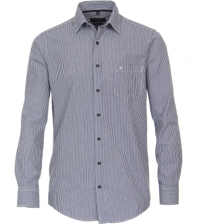 camasi casual - Camasa bumbac barbati CASA MODA CasualFit albastru dungulite