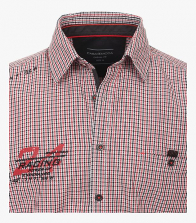 Camasa bumbac barbati CASA MODA Racing CasualFit roz carouri [2]