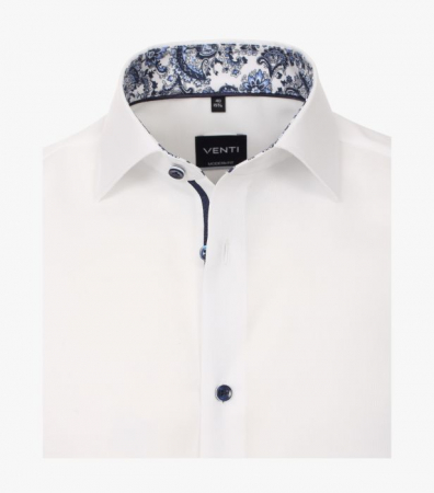 Camasa maneca lunga barbati VENTI uni Modern Fit alba [2]