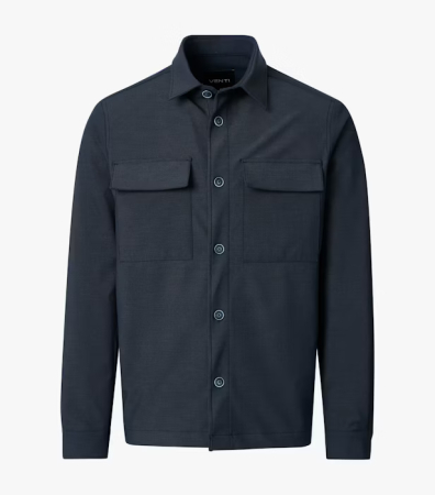 camasi culoare uni - Camasa overshirt barbati VENTI  bleumarin