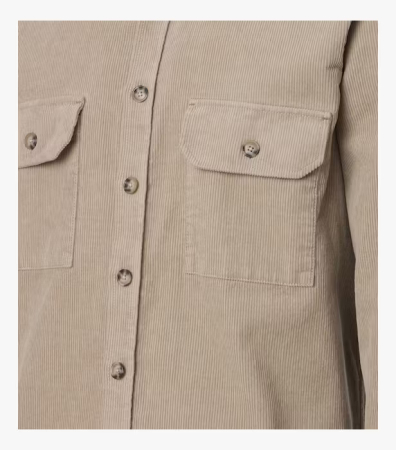 Camasa overshirt catifea velur bumbac CASA MODA Casul Fit bej [3]