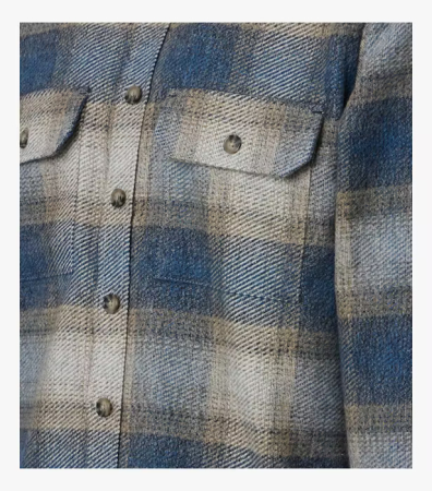 Camasa overshirt flanel bumbac barbati  CASA MODA albastru/bej carouri [3]