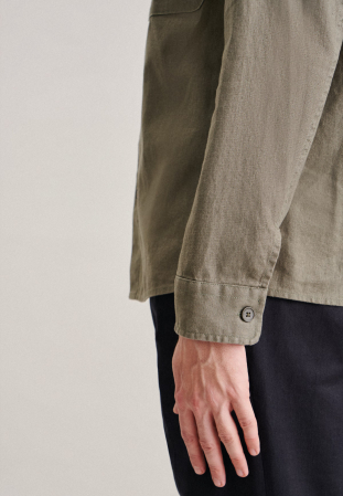Camasa overshirt in/bumbac barbati SEIDENSTICKER kaki [5]