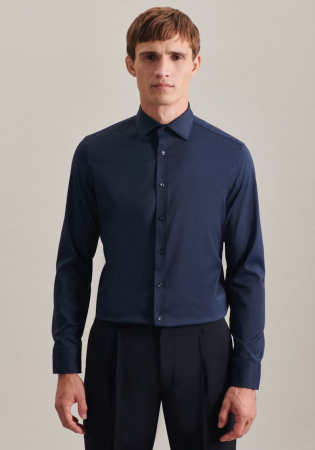 Camasa performance twill barbati SEIDENSTICKER Slim bleumarin [5]