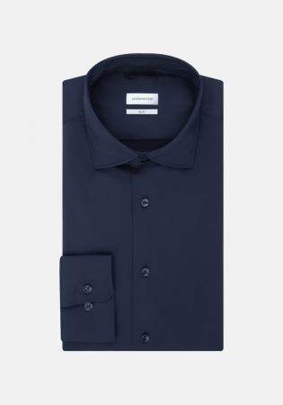 Camasa performance twill barbati SEIDENSTICKER Slim bleumarin [6]