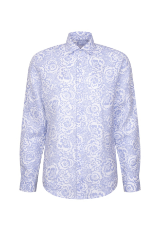 camasi maneca lunga - Camasa in barbati SEIDENSTICKER 850055 regular albastru print floral