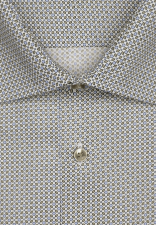 Cămașă business bărbați twill Seidensticker Regular cerculete bej/bleu [4]