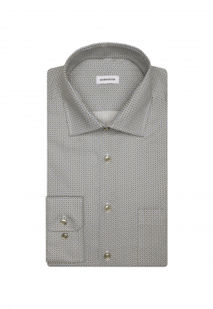 Cămașă business bărbați twill Seidensticker Regular cerculete bej/bleu [5]