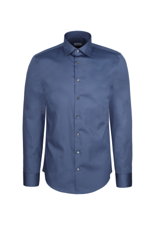camasi dupa tipul croiului - Camasa bumbac satin barbati SEIDENSTICKER 645070 slim albastru