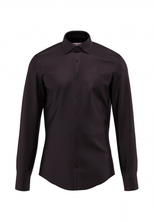 Camasi - Camasa bumbac satin NON_IRON barbati SEIDENSTICKER Slim Fit negru