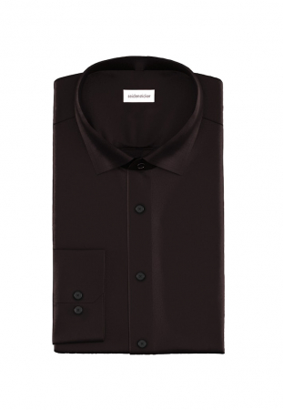Camasa bumbac satin NON_IRON barbati SEIDENSTICKER Slim Fit negru [3]