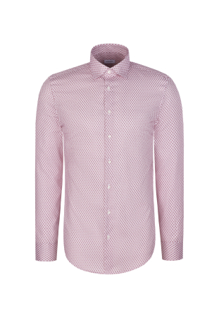 camasi maneca lunga - Camasa bumbac barbati SEIDENSTICKER 849867 slim alb print floral roz