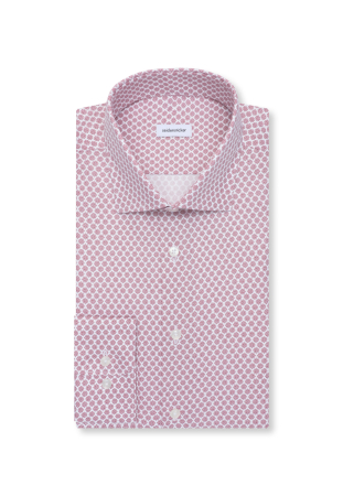 Camasa bumbac barbati SEIDENSTICKER 849867 slim alb print floral roz [1]