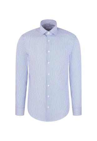 camasi maneca lunga - Camasa bumbac NON IRON barbati SEIDENSTICKER slim  albastru dungulite