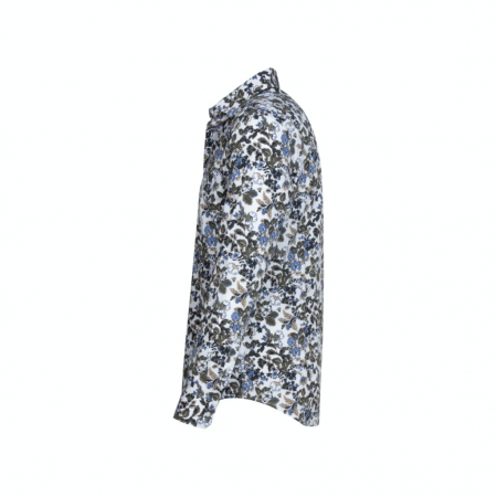 Camasa bumbac barbati SEIDENSTICKER Slim print floral albastru/kaki [2]