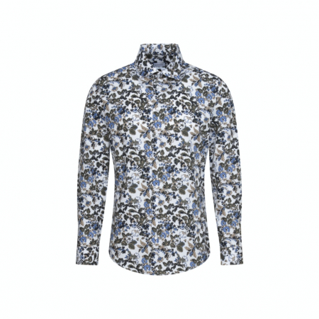 Camasi - Camasa bumbac barbati SEIDENSTICKER Slim print floral albastru/kaki
