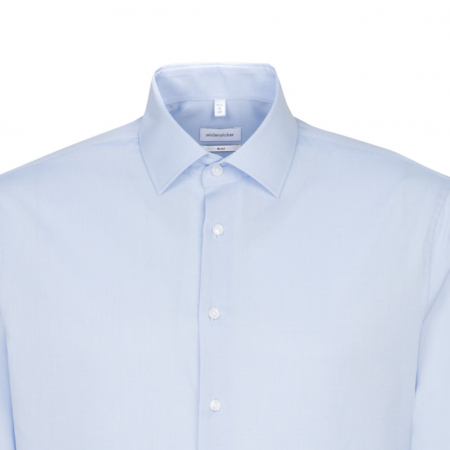 Camasa bumbac fil-a-fil NON-IRON barbati SEIDENSTICKER Slim bleu [3]
