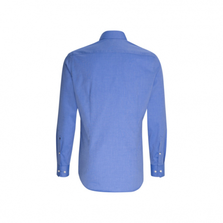 Camasa bumbac fil-a-fil NON-IRON barbati SEIDENSTICKER Slim albastru [1]