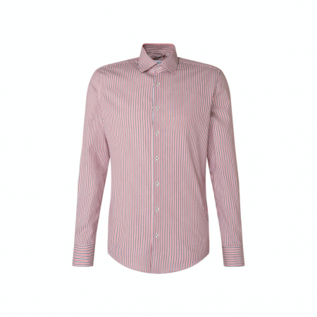 camasi office - Camasa bumbac twill barbati SEIDENSTICKER Slim dungulite rosu/albastru