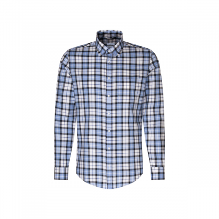 Camasi - Camasa bumbac twill barbati SEIDENSTICKER Slim carouri bleumarin