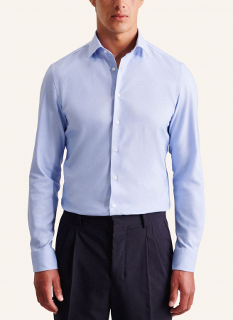 Camasa jerseu twill barbati SEIDENSTICKER Slim albastru [4]