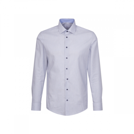 Camasi - Camasa bumbac barbati SEIDENSTICKER Slim dungulite bleu/gri