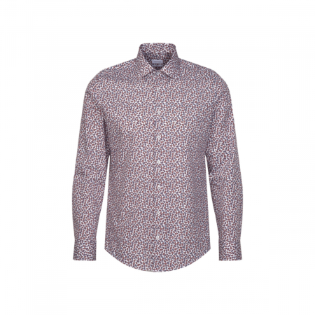 Camasi - Camasa bumbac barbati SEIDENSTICKER Slim print portocaliu paisley