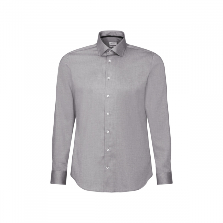 Camasi - Camasa bumbac structurat barbati SEIDENSTICKER Slim verde patratele