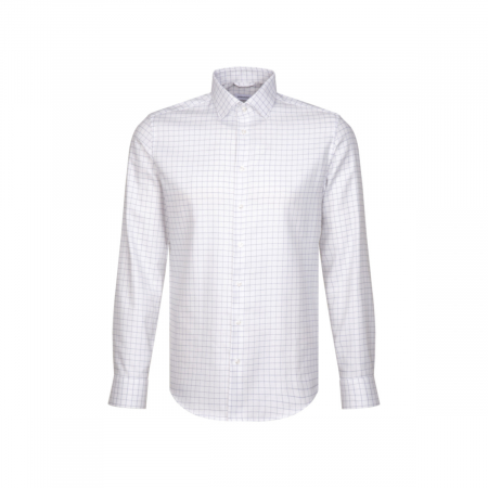 Camasi - Camasa bumbac twill barbati SEIDENSTICKER Slim bleumarin carouri fine