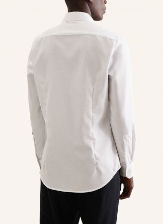 Cămașă business bărbați twill Seidensticker Slim Not Iron alb [2]