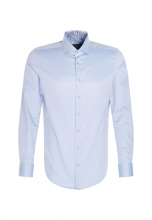 Camasi - Cămașă business bărbați twill Seidensticker Slim Not Iron bleu